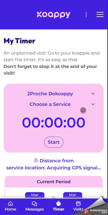 Real-time Service Timer